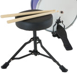 Karrera Kids' 4-Piece Drum Set - Sparkling Blue - Close-Up Angle