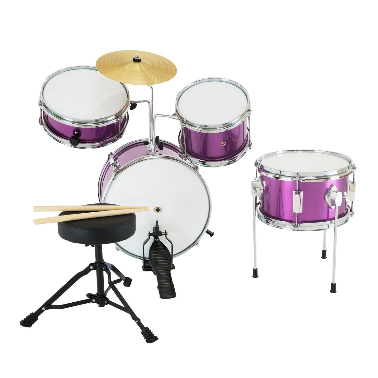 Karrera Kids' 4-Piece Purple Drum Set