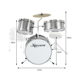 Karrera Silver Kids' 4-Piece Drum Set - Front View
