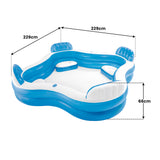 Intex Swim Center Square Inflatable Lounge Pool - Side View