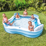 Intex Swim Center Square Inflatable Lounge Pool - Close-Up Angle