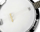 Karrera 5-String Resonator Banjo - Black - Front View