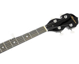 Karrera 5-String Resonator Banjo - Black - Side View