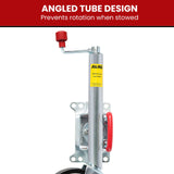 ALKO 8-inch Swing Up Jockey Wheel with Large Swivel Bracket - 45-Degree Angle