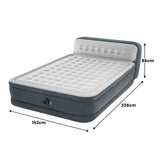 Intex Dura-beam Deluxe Ultra Plush Headboard Air Mattress - Queen - Side View