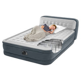 Intex Dura-beam Deluxe Ultra Plush Headboard Air Mattress - Queen - Top-Down View