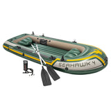 Intex Seahawk 4 Inflatable Boat Set - 4 Person - Low Angle