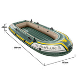 Intex Seahawk 3-person Inflatable Boat Set - Side View