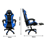 Intex Spire Zinc Blue And Black Adjustable Gaming/office Chair - Side View
