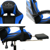 Intex Spire Zinc Blue And Black Adjustable Gaming/office Chair - 45-Degree Angle