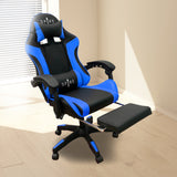 Intex Spire Zinc Blue And Black Adjustable Gaming/office Chair - Rear View
