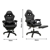Intex Spire Onyx Led Massage Gaming Chair - Black - Side View