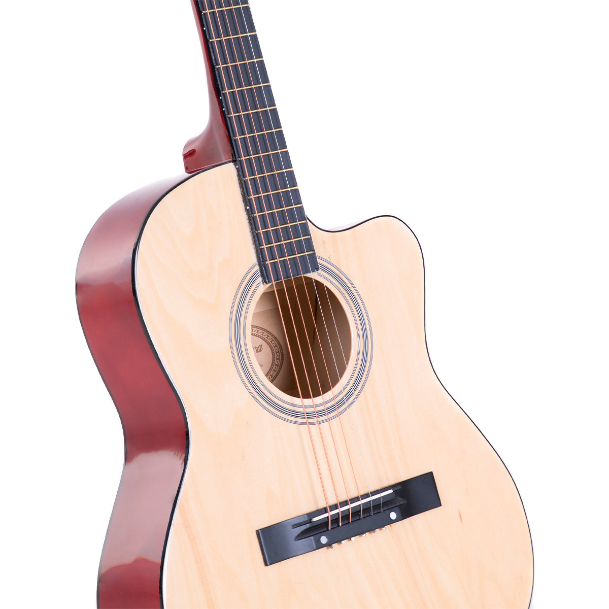 Karrera Natural Cutaway Acoustic Guitar - 40 Inch