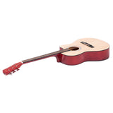 Karrera Natural Cutaway Acoustic Guitar - 40 Inch - Side View