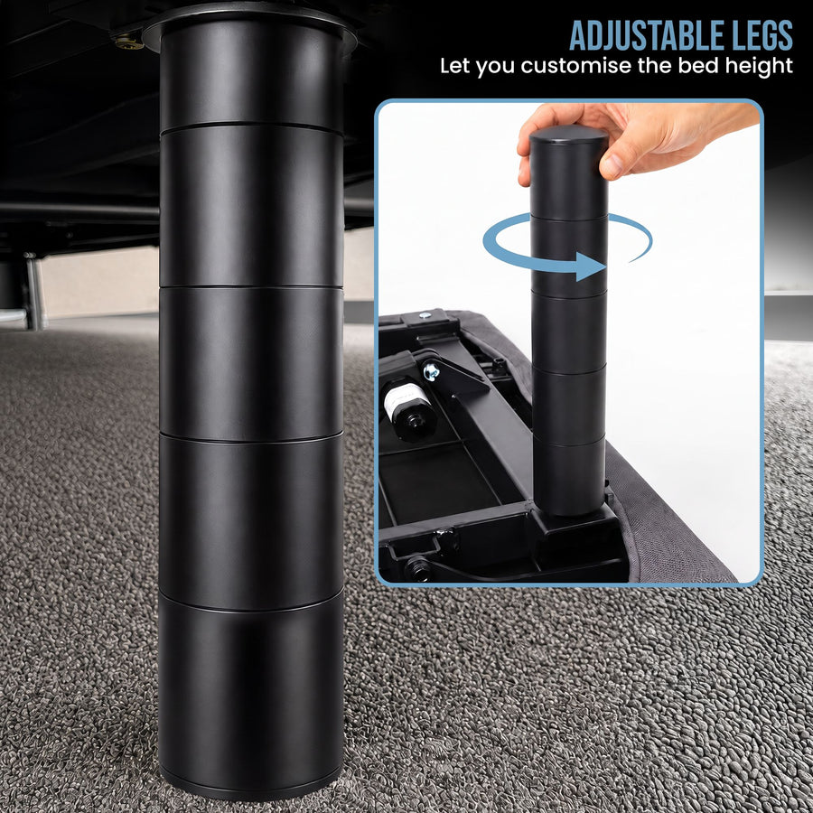 Therapedic Advance Long Single Adjustable Bed Frame Base with Head Tilt, Massage, USB & Wireless Remote