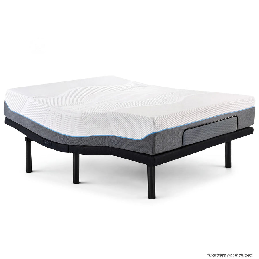 Therapedic Advance Queen Adjustable Bed Frame Base with Head Tilt, Massage, USB & Wireless Remote