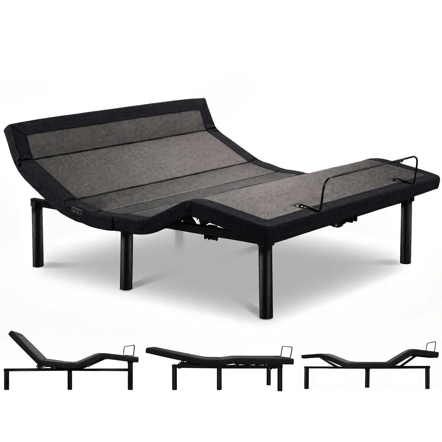 Therapedic Advance Queen Adjustable Bed Frame Base with Head Tilt, Massage, USB & Wireless Remote