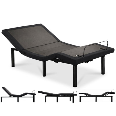 Therapedic Versa Electric King Single Adjustable Bed Base Frame with Massage Dual Motor Zero Gravity & Wireless Remote