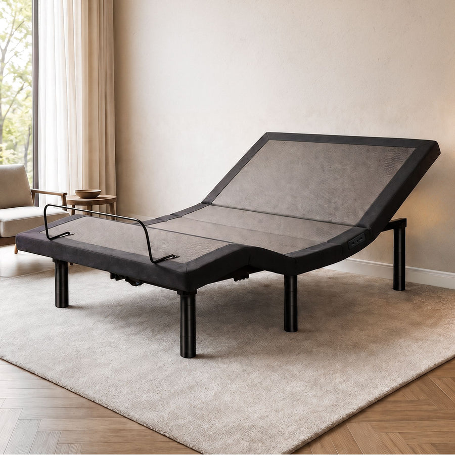 Therapedic Versa Electric King Single Adjustable Bed Base Frame with Massage Dual Motor Zero Gravity & Wireless Remote