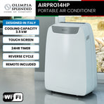 Olimpia Splendid 3.5kW Portable Air Conditioner with Wifi & Remote AIRPRO14HP