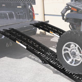 Rigg 2x Aluminium ATV Loading Ramp Foldable - Black - Low Angle