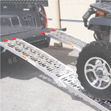 Rigg 2 x Aluminium ATV Loading Ramp Foldable - Silver - Low Angle
