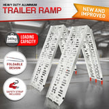 Kartrite Rigg 2 x Aluminium ATV Loading Ramp Foldable - Silver