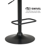 Sarantino Bentwood Walnut Barstool Leather Seat And Metal Base - Rear View