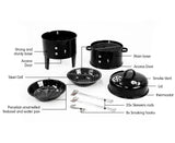 Wallaroo 3-in-1 Charcoal BBQ Smoker - Front View