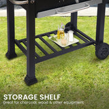Wallaroo Square Outdoor Barbecue Grill BBQ - Close-Up Angle