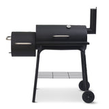 Wallaroo 2-in-1 Outdoor Barbecue Grill & Offset Smoker - Front View
