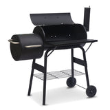 Wallaroo 2-in-1 Outdoor Barbecue Grill & Offset Smoker - Side View
