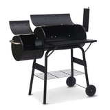 Wallaroo 2-in-1 Outdoor Barbecue Grill & Offset Smoker - Top-Down View
