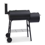 Wallaroo 2-in-1 Outdoor Barbecue Grill & Offset Smoker - 45-Degree Angle