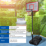Kahuna Height-Adjustable Basketball Hoop Backboard Portable Stand - Rear View