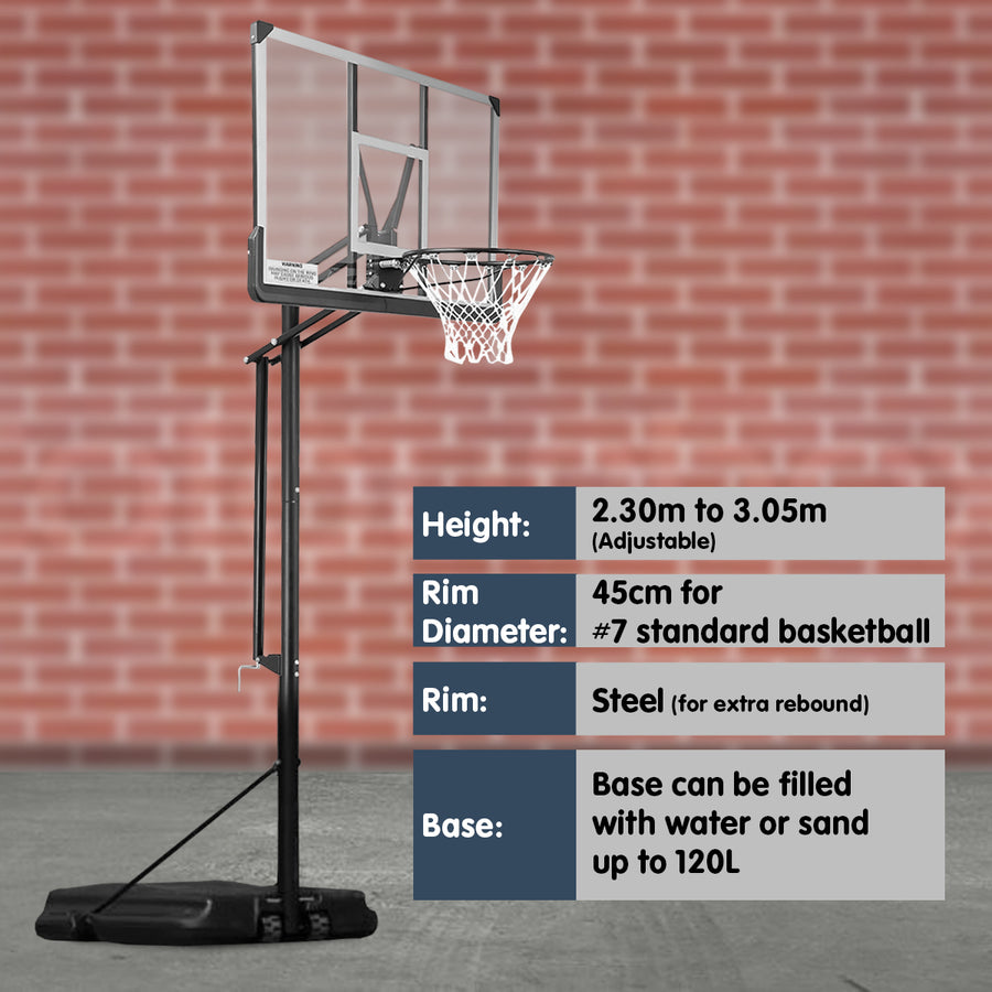 Kahuna Height-Adjustable Basketball Portable Hoop for Kids and Adults, image 4
