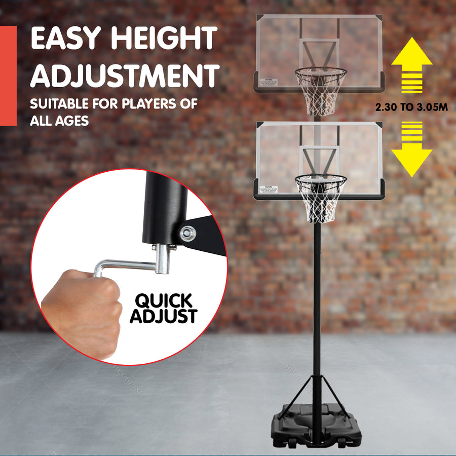 Kahuna Height-Adjustable Basketball Portable Hoop for Kids and Adults, image 7