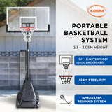Kahuna Portable Basketball Hoop System 2.3 to 3.05m for Kids & Adults - Side View