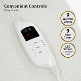 Laura Hill Heated Electric Blanket Fitted Fleece Underlay Throw Single - Rear View