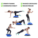 Powertrain Fitness Yoga Ball Home Gym Workout Balance Trainer - Blue