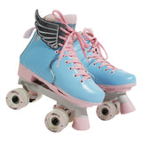 Circle Society Adjustable Kids Quad Roller Skates In Cotton Candy - Front View
