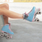 Circle Society Adjustable Kids Quad Roller Skates In Cotton Candy - Extra Image