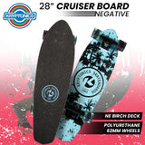 Kryptonics 28-inch Cruiser Board - Negative - Top-Down View