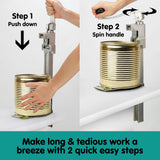 Klika Heavy Duty Can Opener Kitchen Tool Counter Bench Top - Front View