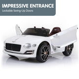 Kahuna Bentley Exp 12 Speed 6E Licensed Kids Ride On Electric Car Remote Control - White - Rear View