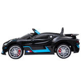 Kahuna Licensed Bugatti Divo Kids Electric Ride On Car - Black - Front View