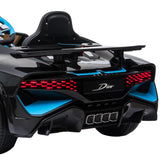 Kahuna Licensed Bugatti Divo Kids Electric Ride On Car - Black - Top-Down View