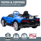 Kahuna Licensed Bugatti Divo Kids Electric Ride On Car - Blue - Extra Image