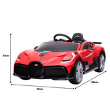 Kahuna Licensed Bugatti Divo Kids Electric Ride On Car - Red - Side View