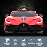Kahuna Licensed Bugatti Divo Kids Electric Ride On Car - Red - 45-Degree Angle